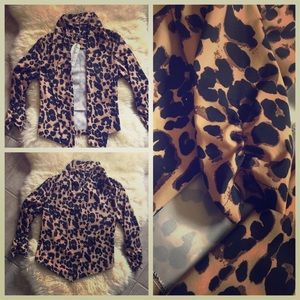 Leopard print soft blazer