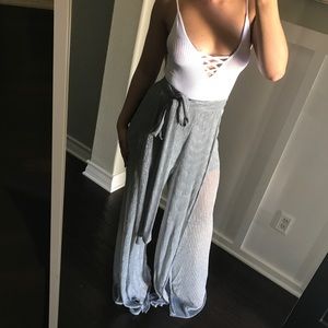 LAST1•White Criss Cross Bodysuit