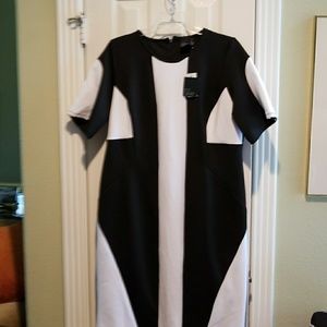 Black white dress