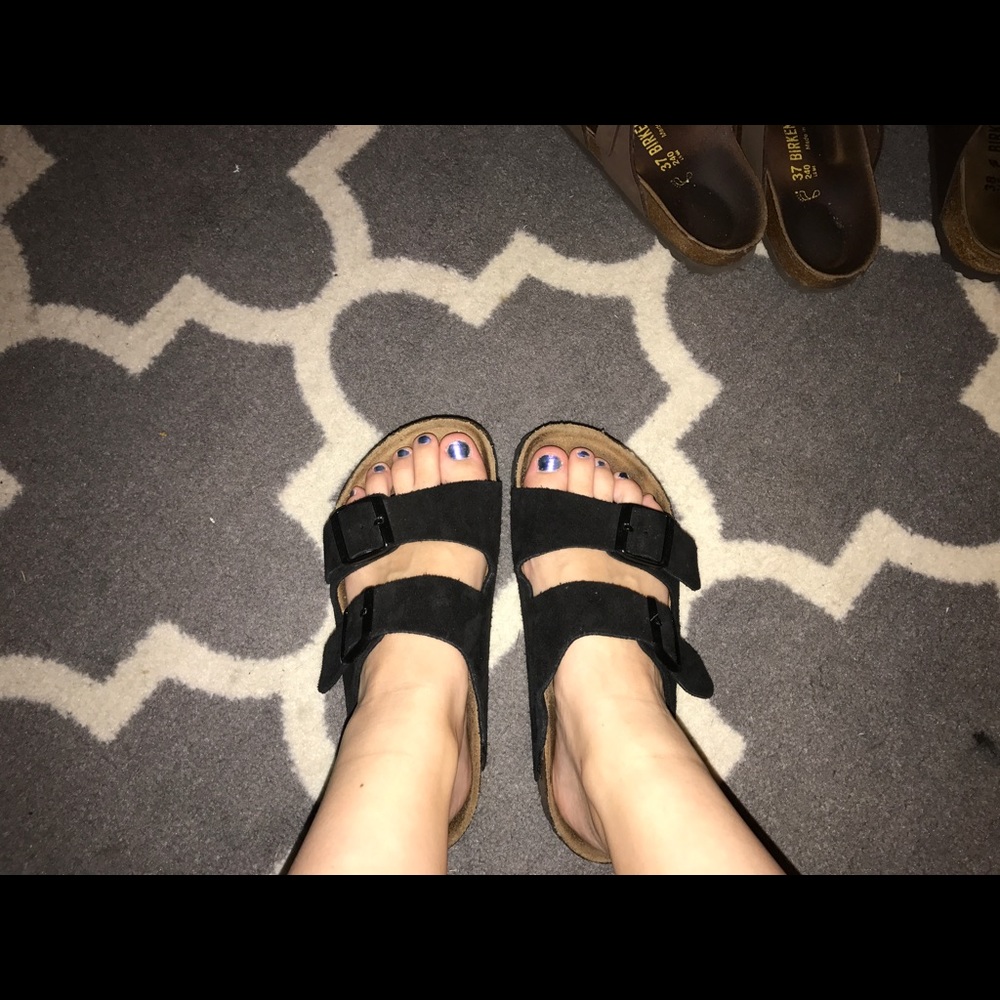 Black Suede Genuine Birkenstocks