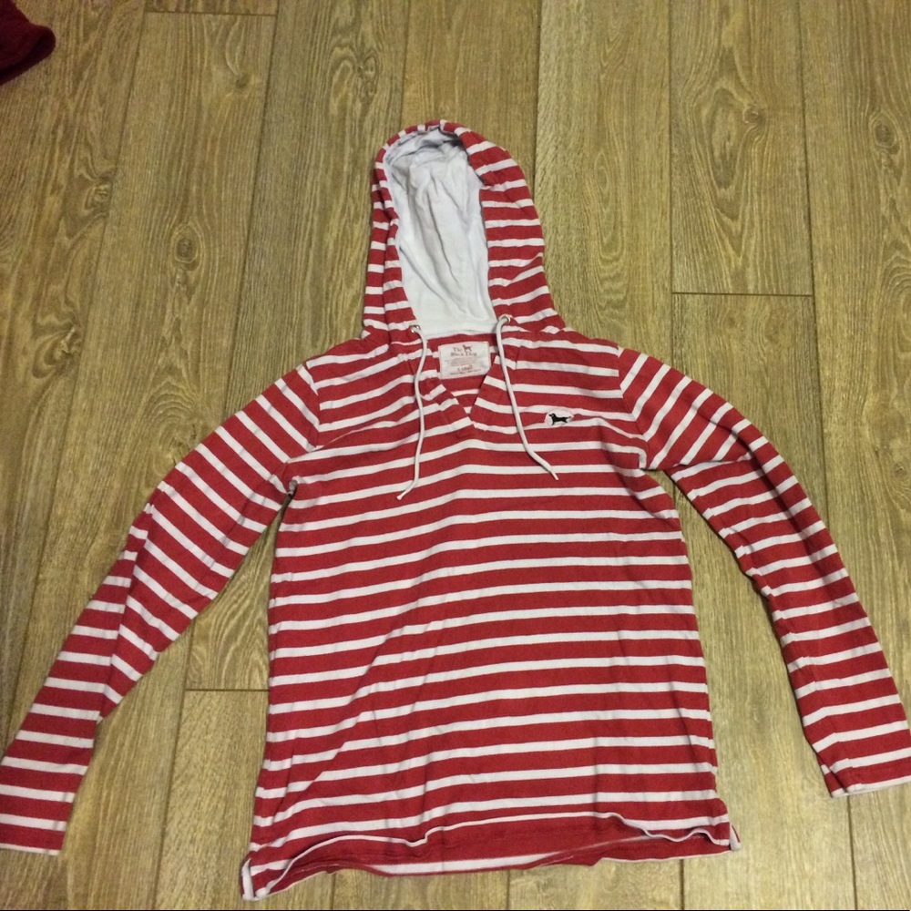 Women's stripes black dog hoodie
