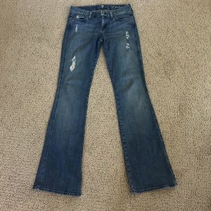 7 For All Mankind A Pocket Distressed Jeans
