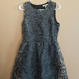Modcloth Gray Rose Dress