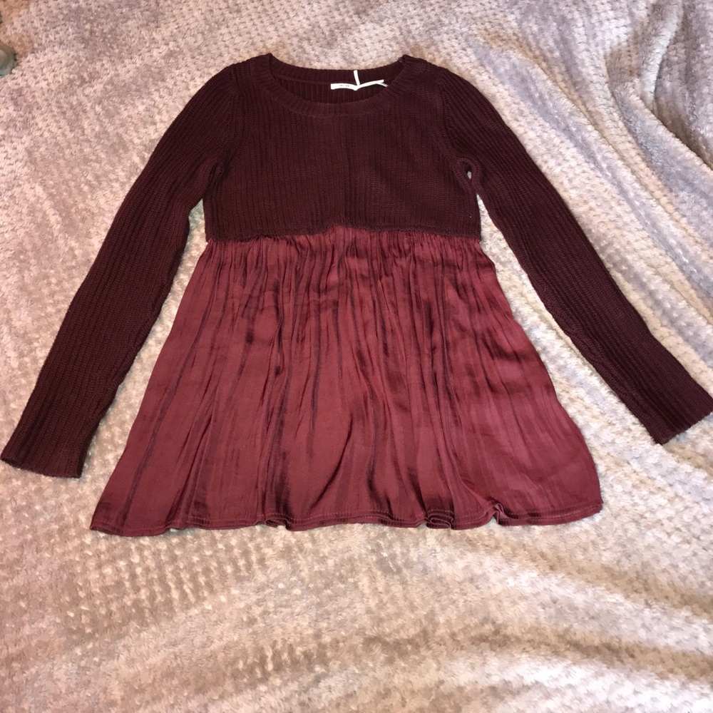 Matron sweater flowy bottom