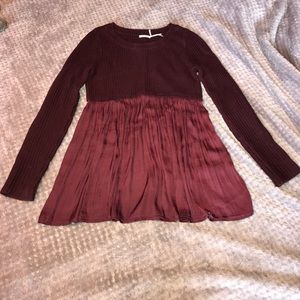 Matron sweater flowy bottom