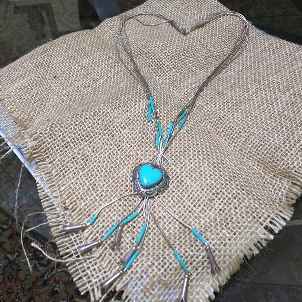 Sterling silver vintage Heishi Bead Necklace H P!!