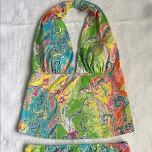 Ralph Lauren Paisley Halter Top Tankini Size 10