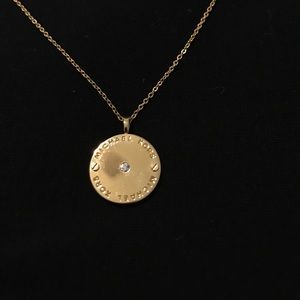 Michael Kors gold pendant necklace NWT