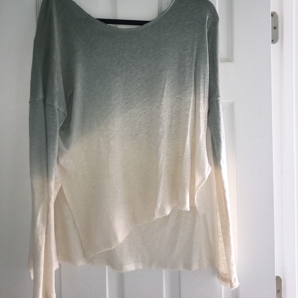 Free people blue ombré slouchy sweater size small - Picture 1 of 3