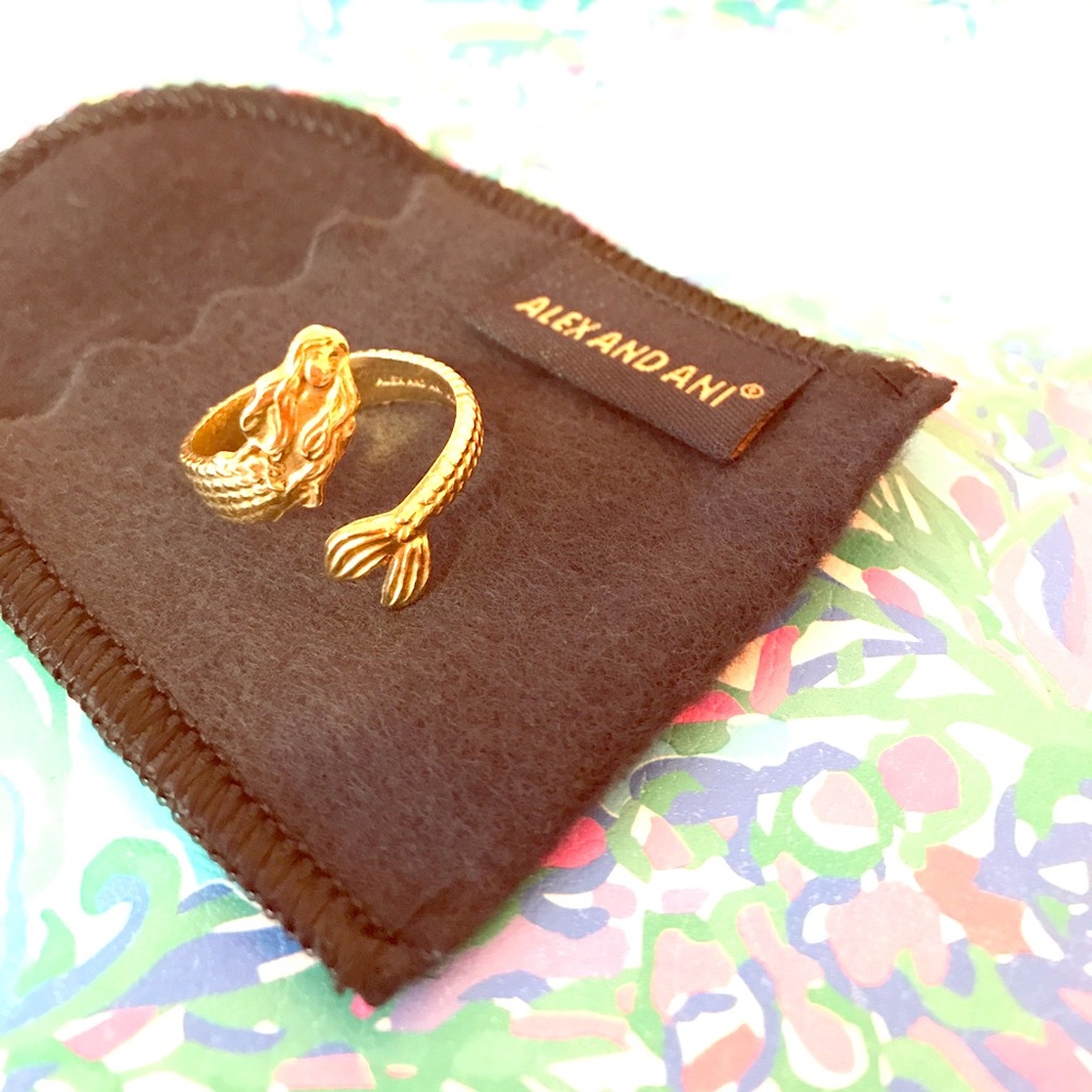 Alex & Ani Mermaid Ring Wrap 14k Gold Plated