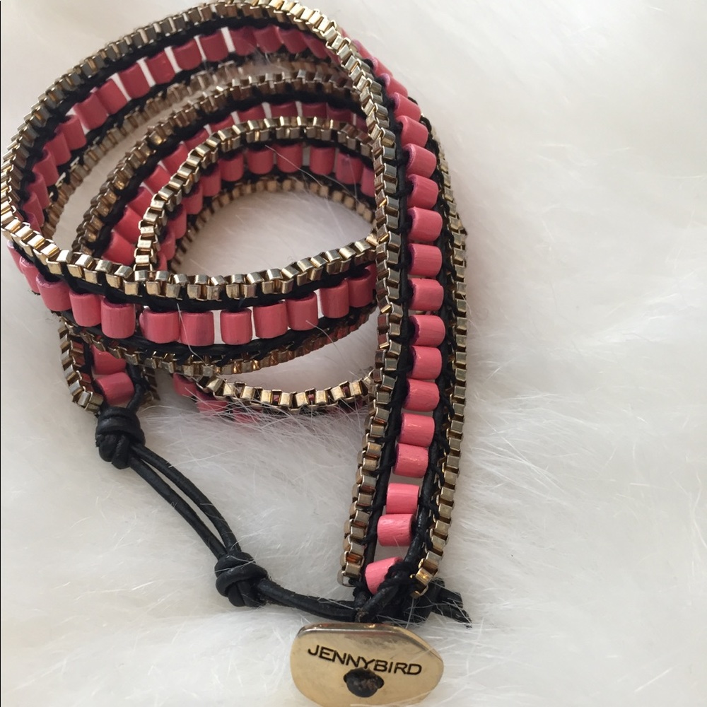 Jenny Bird Gypsy Triple wrap coral bracelet