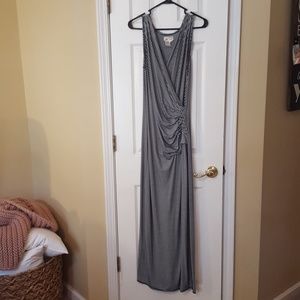 Blue and white dress