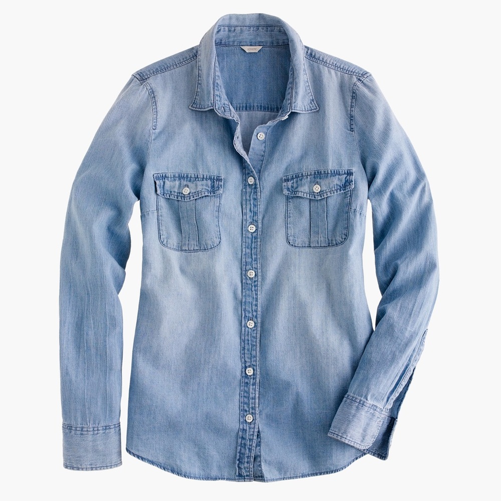 J. Crew 00 Keeper Chambray Shirt