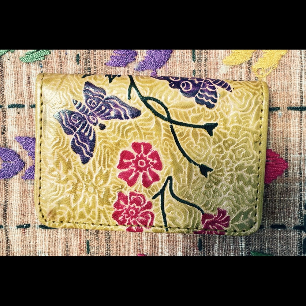 Vintage leather tooled wallet