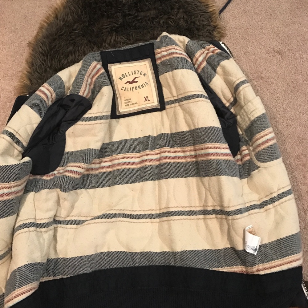 Hollister Mens Fur Jacket XL