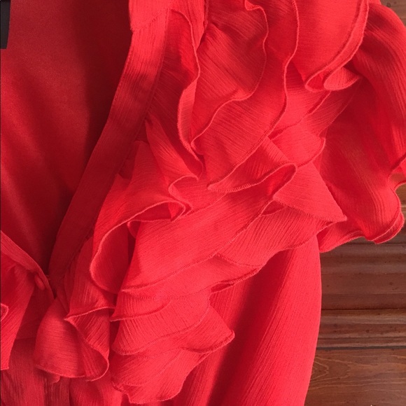 H&M red chiffon top - Picture 2 of 4