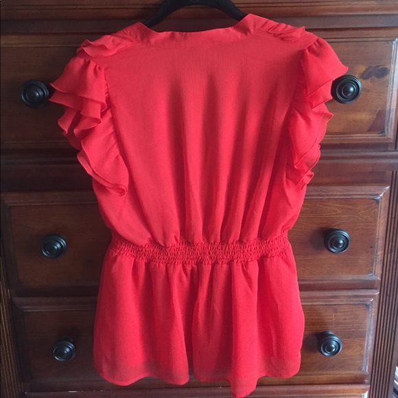 H&M red chiffon top - Picture 4 of 4