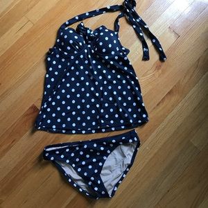 J Crew 2 piece halter top bathing suit