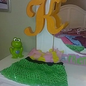 Lime Green and Black Polka Dot Justice Skort