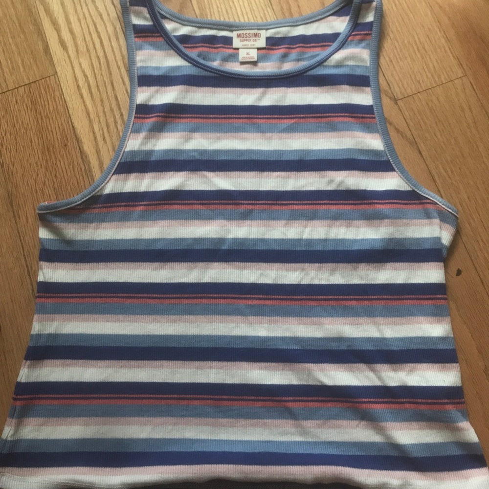 slightly cropped high neck tank top