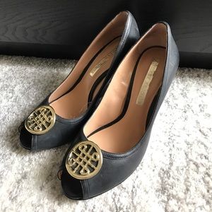 Audrey Brooke peep toe wedge pumps. Style- Tasha