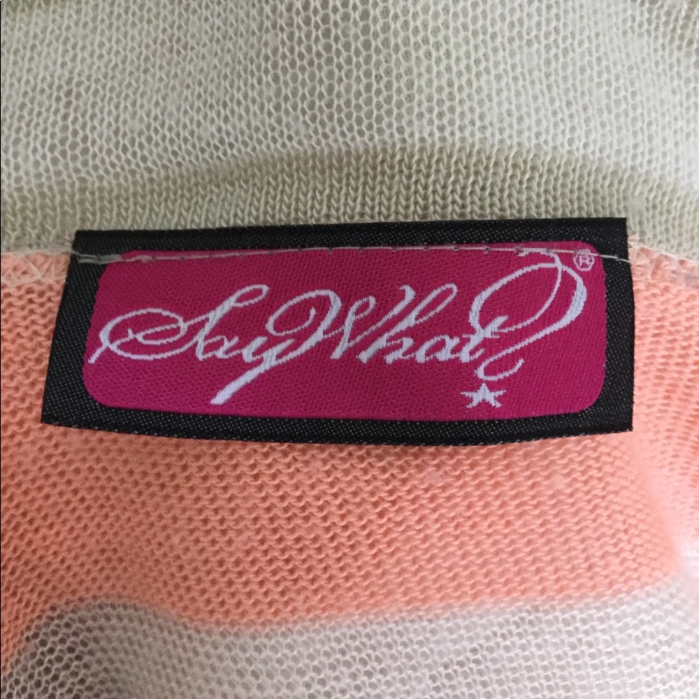 Coral and cream cardigan - Picture 4 of 6