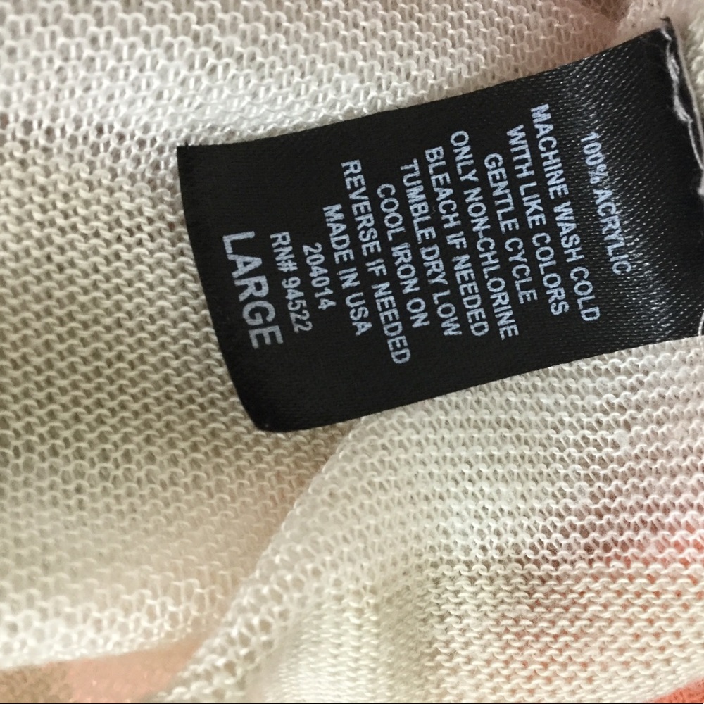 Coral and cream cardigan - Picture 6 of 6