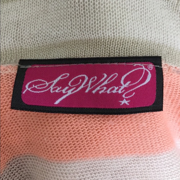 Coral and cream cardigan - Picture 4 of 6