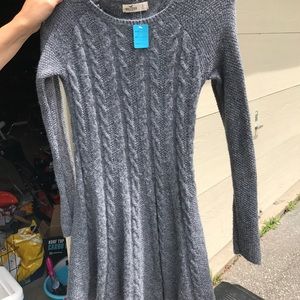 Grey sweater dress