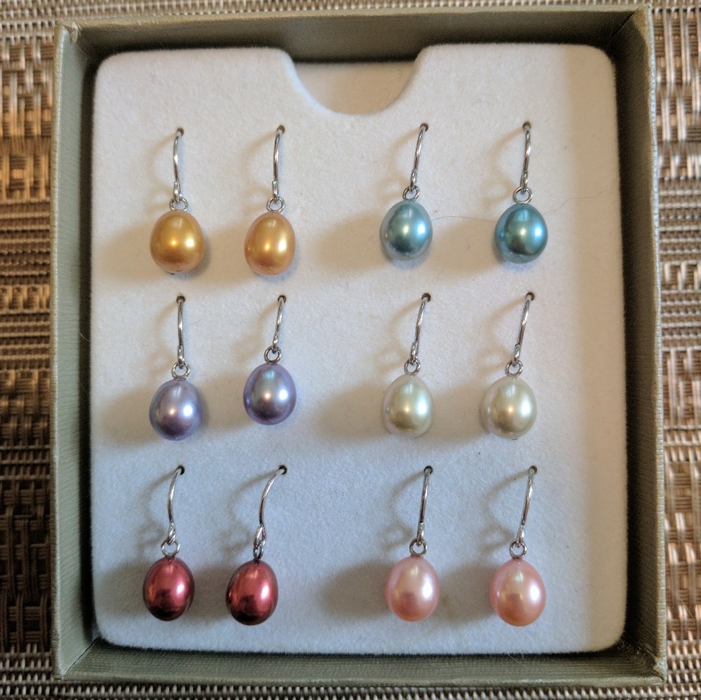 Freshwater Cultured Pearl Drop Earring Set