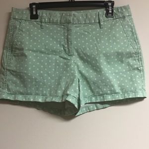 Elle Seafoam Green White Polka Dots Shorts Size 8