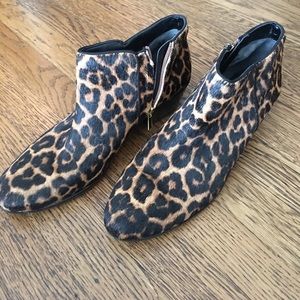 San Edelman Petty Bootie in leopard print
