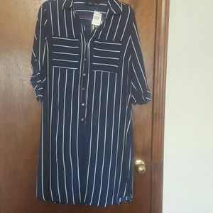 Button Down Stripe Dress