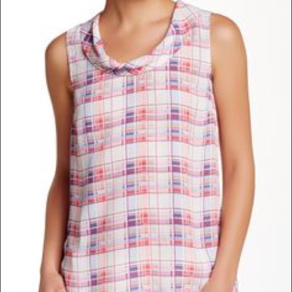 DR2 by Daniel Rainn Pink Tartan Blouse