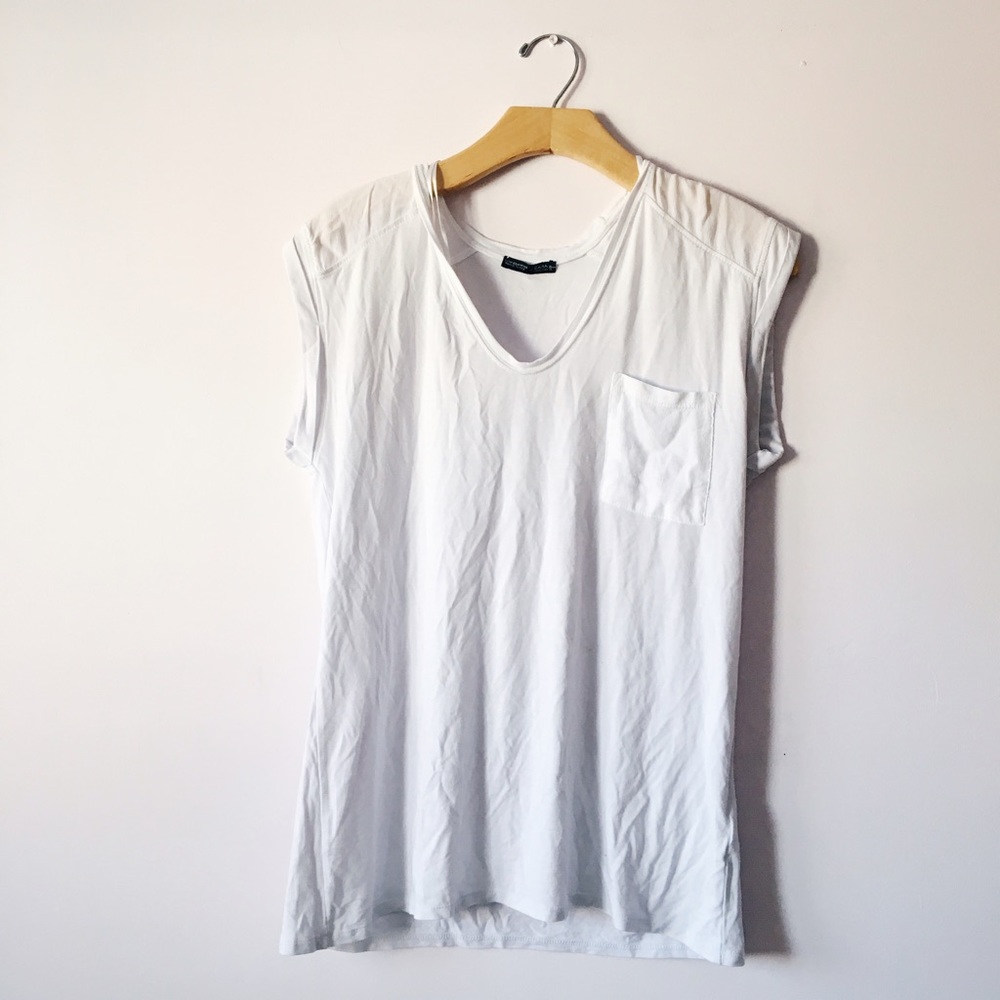 Zara white pocket tee