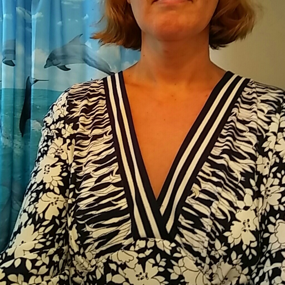Beautiful blue and white dress