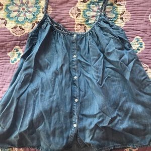 Denim Chambray Tank Top