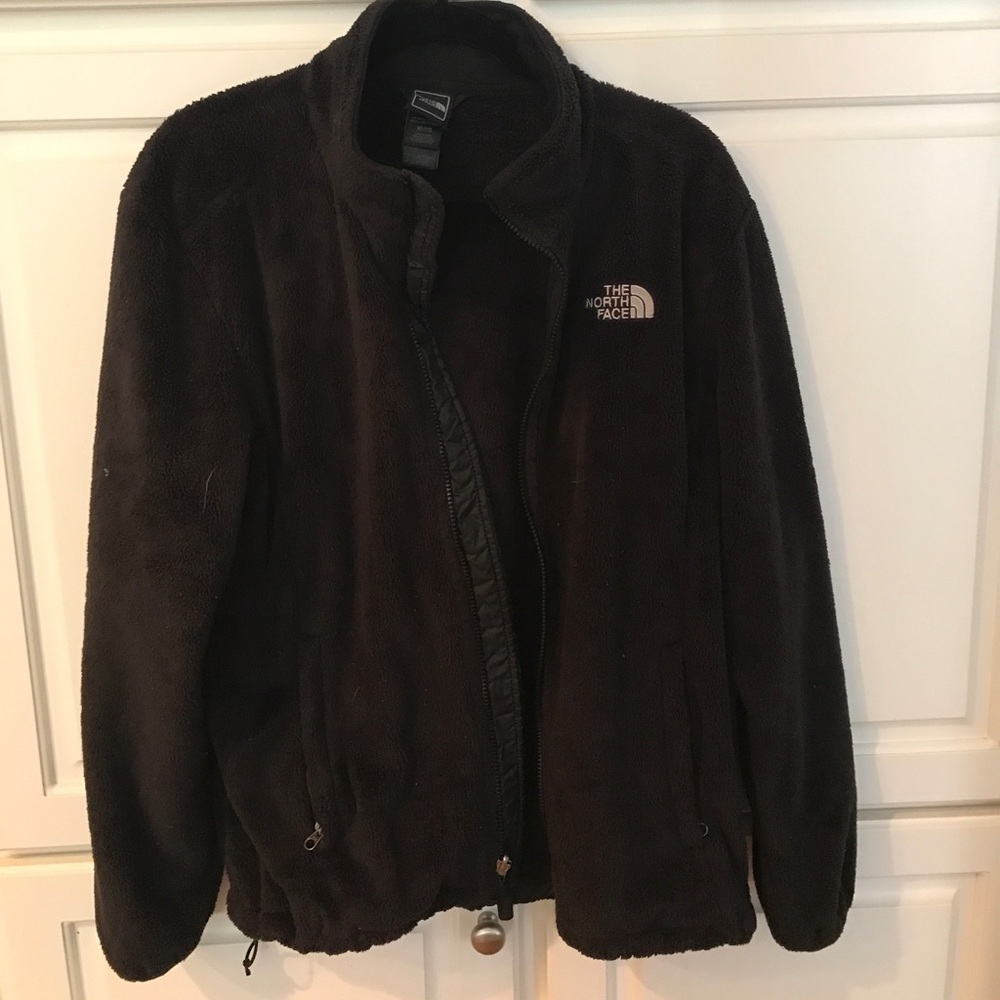 North Face fleece black jacket