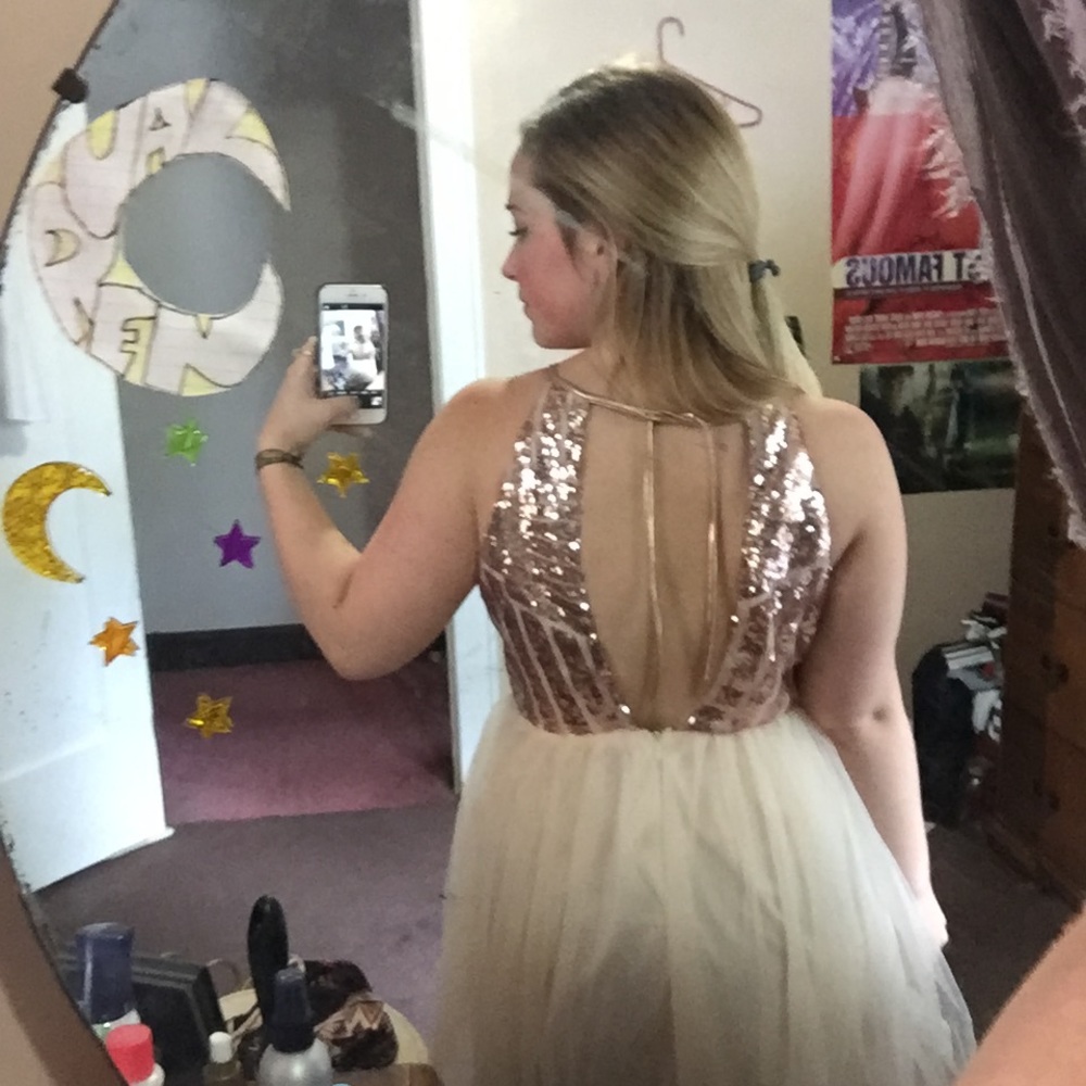 Rose Gold Sequin Dress