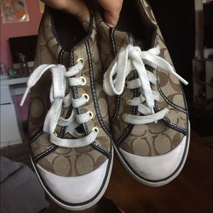 Brown Authentic Coach Sneakers