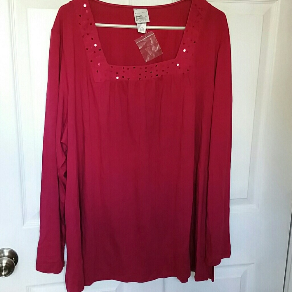 Fushia colored dress top