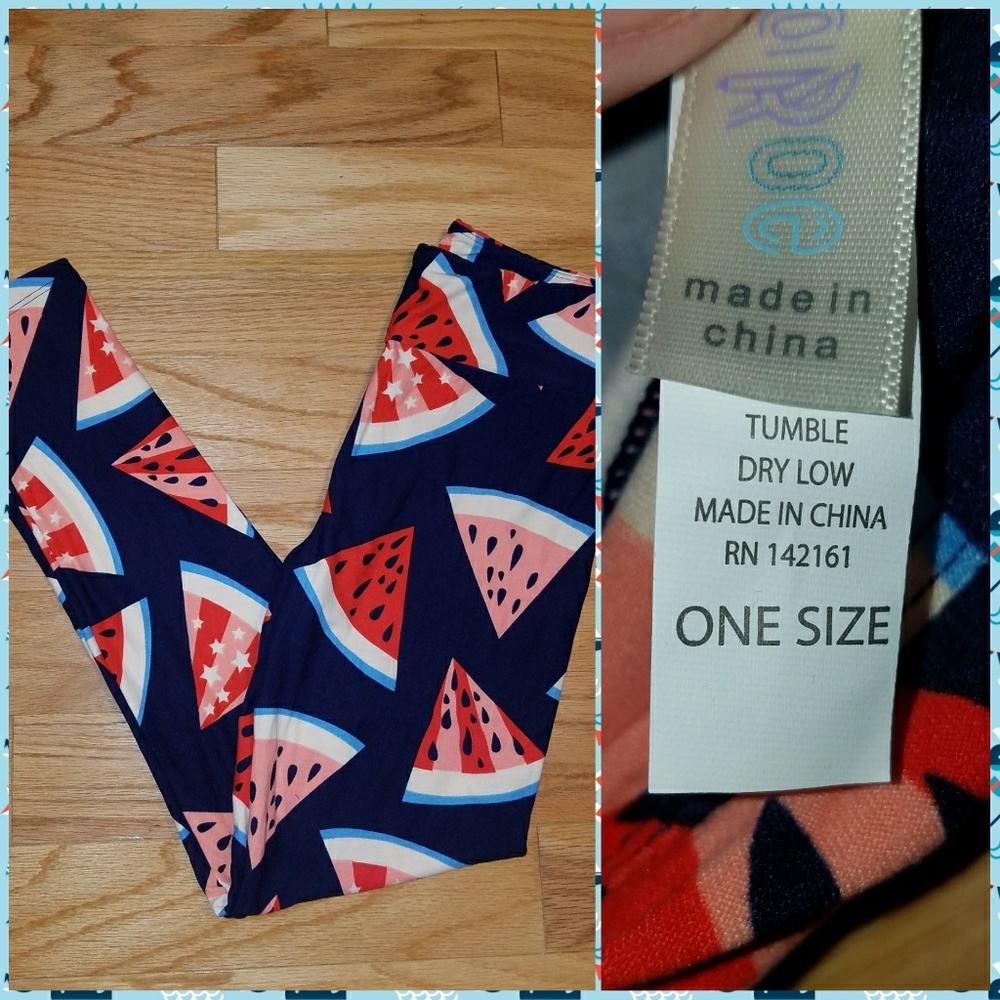Americana Lularoe Watermelon Leggings
