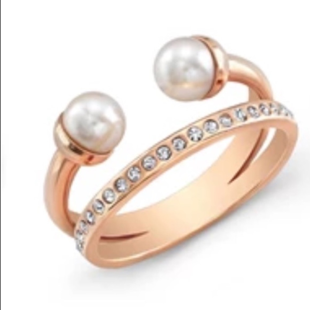 Vita Fede rose gold pearl ring
