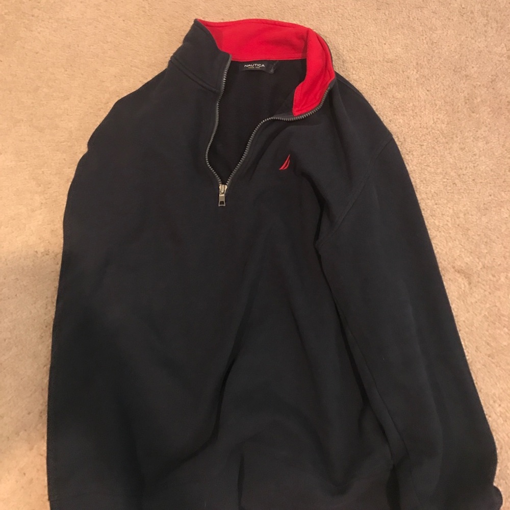 Nautical XL 3/4 Zip Up Sweater