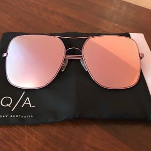 Quay Australia Stop and Stare Pink Mirrored Shades
