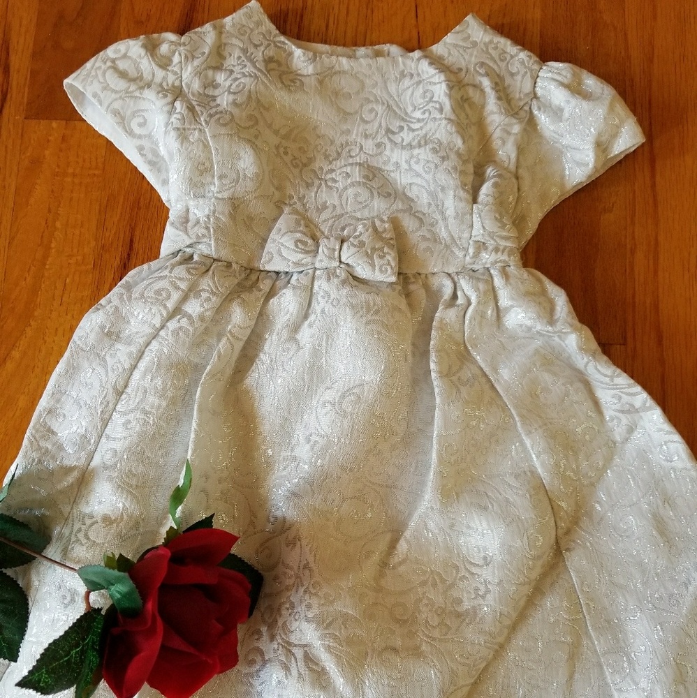 Girls white special occasion dress