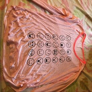 Long sleeve emoji shirt