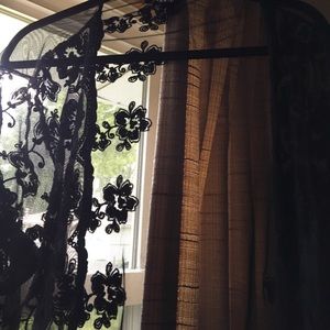 Long floral lace see through cover