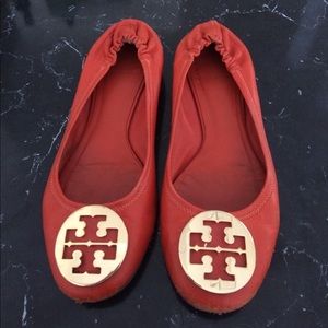 Tory Burch orange flats size 9