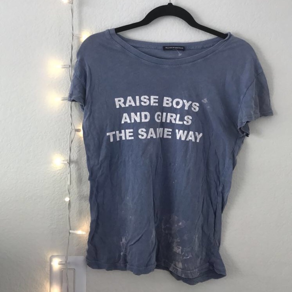 Brandy distressed graphic tee
